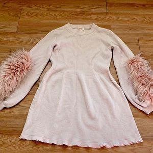 Nice pink fluffy arm dress